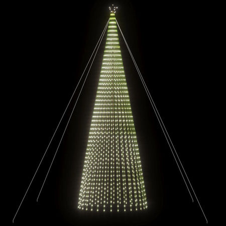 Albero di Natale LED 500 cm con 1544 Luci Bianco Freddo e 8 Effetti Luminosi