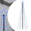 Albero di Natale a LED con Punte 220 LED Blu 180 cm