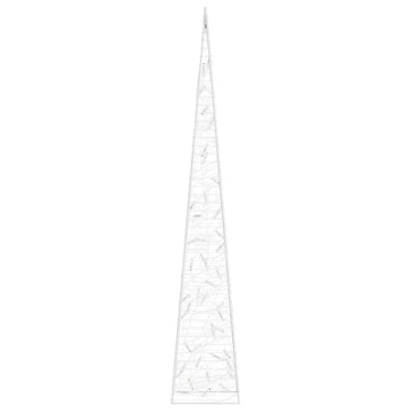 Cono di Luce LED Acrilico 90 cm Bianco Freddo 45 LED per Interni e Esterni