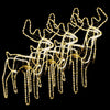 Figure Natalizie Renne con Teste Mobili 3 pz in PVC Bianco Caldo con 192 LED