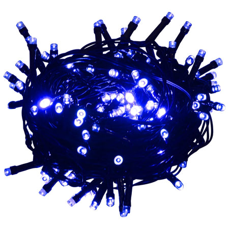 Stringa LED 1000 Luci Blu 100 m in PVC con 8 Effetti per Interno e Esterno