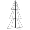 Albero di Natale a Cono 120 cm con 160 LED Bianco Freddo per Interno Esterno