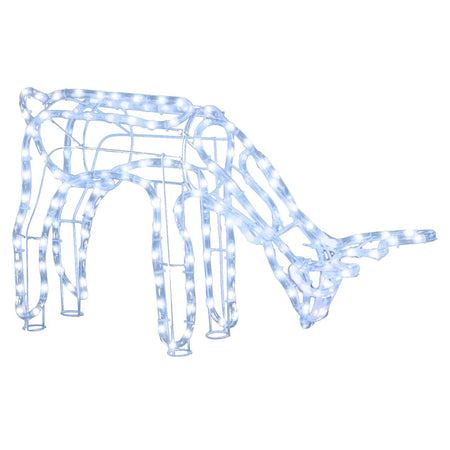 Renna con 144 Luci LED Bianco Freddo Figura Natalizia 73x31x45 cm per Esterni
