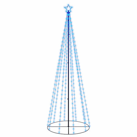 Albero di Natale a Cono 300 cm con 310 LED Blu e 8 Effetti Luminosi USB