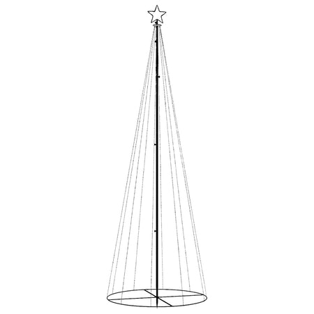 Albero di Natale a Cono 300 cm con 310 LED Blu e 8 Effetti Luminosi USB