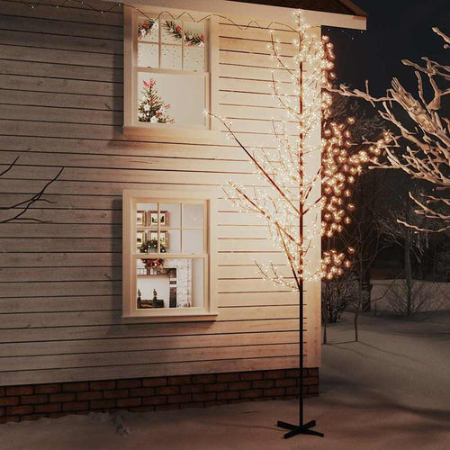 Albero di Ciliegio 400 cm con 672 LED Bianco Caldo e 8 Effetti Luminosi