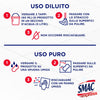 6 X Smac Express Pavimenti Igienizzante 1 LT Senza Risciacquo Con Ammoniaca