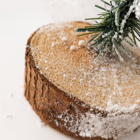 Albero di Natale Innevato 60cm con 36 Rami e Neve Effetto Realistico Base Tronco
