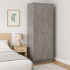 Mobile Armadio 2 Ante 71x38 H 182 cm 6 Ripiani Porta Scarpe Multiuso colore Cemento