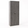Mobile Armadio 2 Ante 71x38 H 182 cm 6 Ripiani Porta Scarpe Multiuso colore Cemento