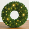 Corona Ghirlanda Natalizia Verde 40 cm con 30 Led Bianco Caldo Addobbo Natalizio