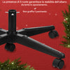 Base Albero di Natale Universale con Ruote Supporto Versatile Nero 69x22x50cm