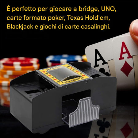 Distributore Mescolatore di Carte Gioco Elettronico Mescola Poker Blackjack