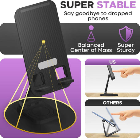Supporto Da Tavolo Per Tablet Smartphone Universale Con Base E Snodo Regolabile