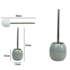 Portascopino In Ceramica Grigio Con Scopino Moderno Accessori Arredo Bagno 79255