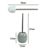 Portascopino In Ceramica Grigio Con Scopino Moderno Accessori Arredo Bagno 79255