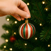 Box 16 Palline di Natale per Albero Sfere Natalizie Bianco Rosso e Verde da 8cm