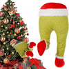 Decorazione Albero di Natale Gambe Elfo Ornamento Addobbo Natalizio 38x20cm