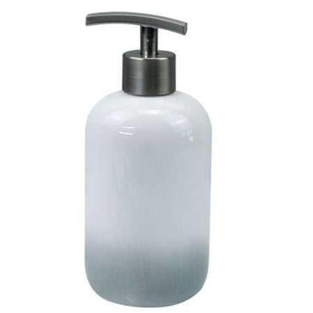 Dispenser Portasapone Liquido Bianco Grigio Accessori Bagno Moderno Arredo 59914