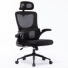 Sedia da Ufficio Ergonomica Nera Rete Traspirante Supporto Lombare e Poggiatesta