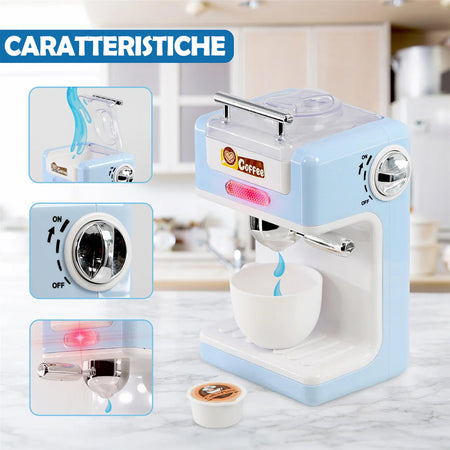 Macchina del Caffè Giocattolo per Bambini Macchinetta con Luci Suoni Idea Regalo