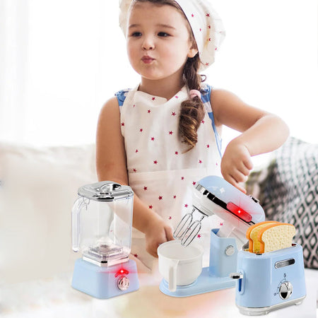 Elettrodomestici da Cucina Giocattolo con Blu Planetaria Frullatore Tostapane