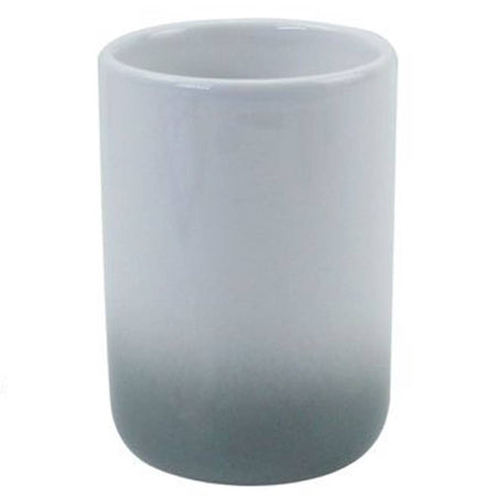Bicchiere Portaspazzolini Dentifricio Bianco Grigio Arredo Bagno Accessori 59915