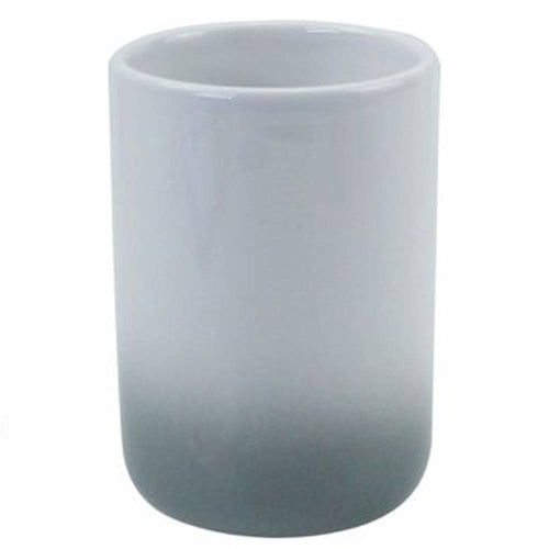 Bicchiere Portaspazzolini Dentifricio Bianco Grigio Arredo Bagno Accessori 59915