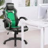 Sedia Poltrona Ufficio Direzionale Gaming Ergonomica Girevole in Ecopelle Nero Verde