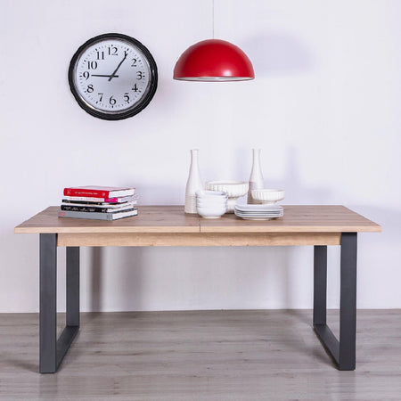 Tavolo in legno allungabile "LaFabrica" per interno arredamento cucina e soggiorno 180/240 cm