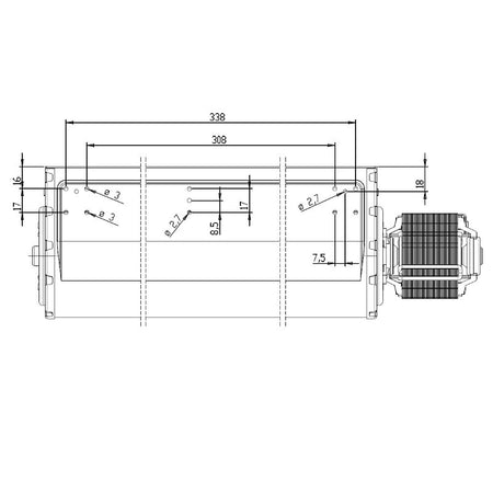 Ventola tangenziale TRIAL THS36B5-013 stufe a pellet 14706093