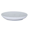 Piatto Piattino Porta Sapone Saponetta Bagno Ceramica Bianco Grigio Arredo 59916