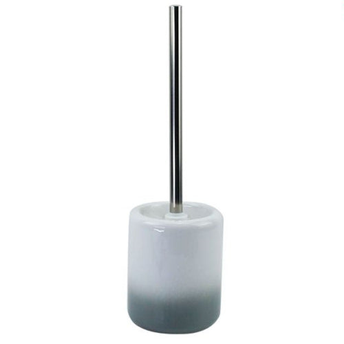 Porta Scopino Arredo Bagno Wc Toilette Bianco Grigio Con Scopino Completo 59917