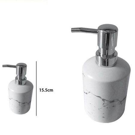 Dispenser Per Sapone Liquido Accessori Bagno Dosatore Arredo Effetto Marmo 59888