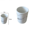 Bicchiere Porta Spazzolini Accessori Effetto Marmo Moderno Arredo Da Bagno 59889