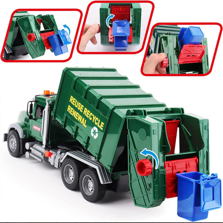 Camion della Spazzatura Giocattolo per Bambini con Luci e Suoni Idea Regalo