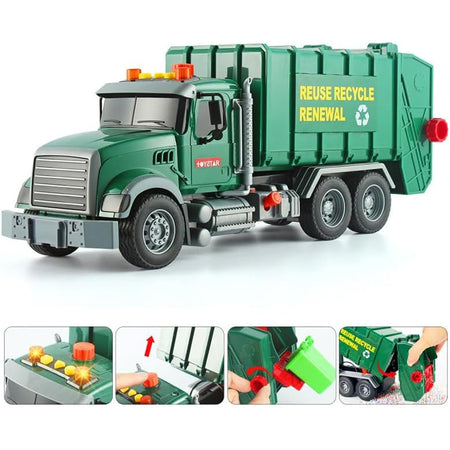 Camion della Spazzatura Giocattolo per Bambini con Luci e Suoni Idea Regalo