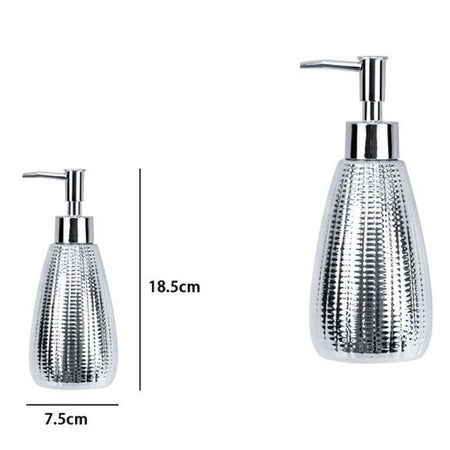 Dispenser Sapone Liquido Per Lavandino Argento Accessori Arredo Da Bagno 59922