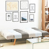 Divano Letto 2/3 Posti Click Clack in Tessuto con Braccioli Regolabili e Apertura Rapida Patchwork