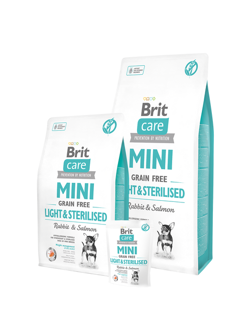 Brit Care crocchette Adult Mini Breed Grain Free Light & Sterilised