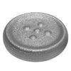Piattino Porta Sapone Saponetta Argento Rigato Accessorio Arredo Per Bagno 59940