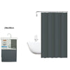 Tenda Doccia Antimuffa Impermeabile 240x200cm Con Anelli Bagno Grigio Scuro 79719