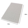 Tappeto Tappetino Antiscivolo Bagno Arredo 69 X 39cm Grigio Con Quadratini 69857