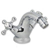 Rubinetto Bidet Miscelatore Doppio Comando Monoforo Bagno Ottone Cromato 52345a