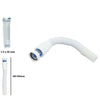Canotto Tubo Scarico Flessibile Estensibile Lavabo Lavello 1 1/2 40mm Bianco 10710
