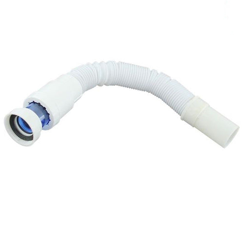 Canotto Tubo Scarico Flessibile Estensibile Lavabo Lavello 1 1/2 40mm Bianco 10710
