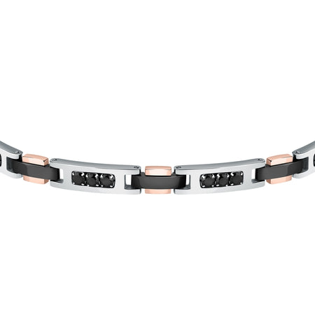 Morellato Urban – Bracciale Uomo Acciaio e Cristalli Neri (SABH22)
