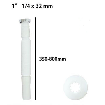 Canotto Tubo Scarico Flessibile Estensibile Con Testa Metallo 1" 1/4x32mm 59950