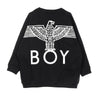 BOY LONDON Felpa Girocollo Donna Vintage Eagle Sweatshirt Washed Black da donna