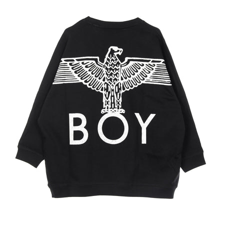 BOY LONDON Felpa Girocollo Donna Vintage Eagle Sweatshirt Washed Black da donna